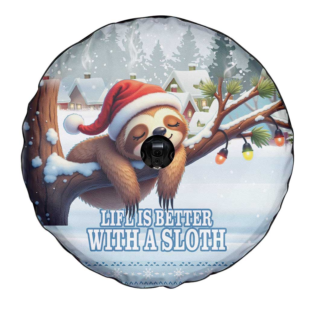 Merry Slothmas Spare Tire Cover Life Is Better With A Sloth - Wonder Print Shop