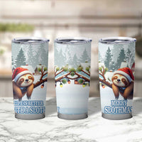 Merry Slothmas Tumbler Cup Life Is Better With A Sloth - Wonder Print Shop