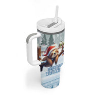 Merry Slothmas Tumbler With Handle Life Is Better With A Sloth - Wonder Print Shop