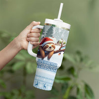 Merry Slothmas Tumbler With Handle Life Is Better With A Sloth - Wonder Print Shop