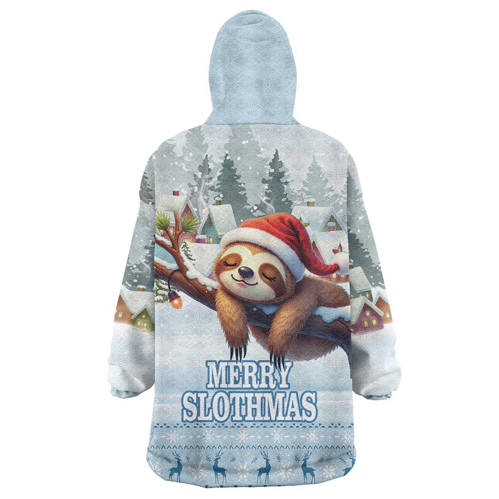 Merry Slothmas Wearable Blanket Hoodie Life Is Better With A Sloth - Wonder Print Shop