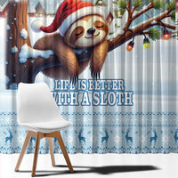 Merry Slothmas Window Curtain Life Is Better With A Sloth - Wonder Print Shop