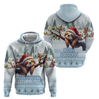 Merry Slothmas Zip Hoodie Life Is Better With A Sloth - Wonder Print Shop