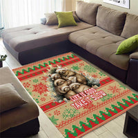 Slothy Christmas Area Rug Life Is Good Take It Slow - Wonder Print Shop