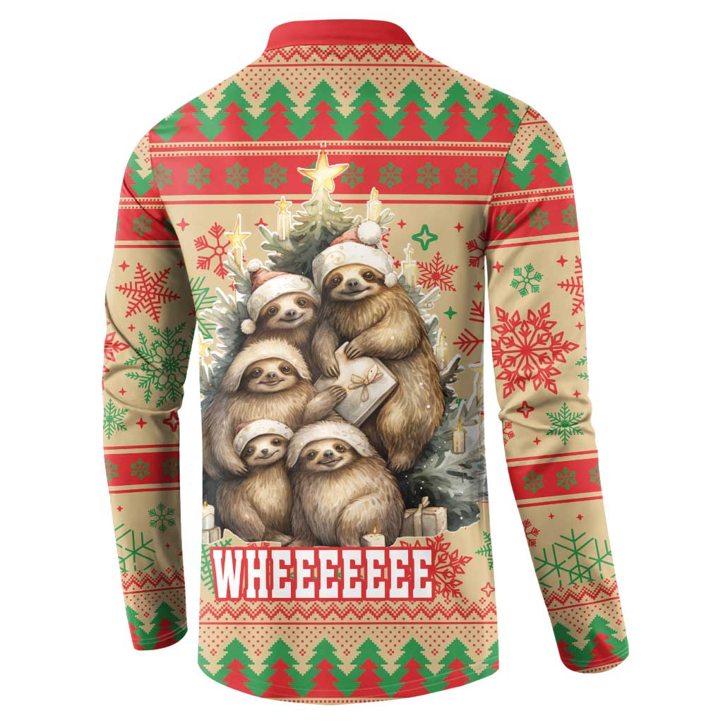 Slothy Christmas Button Sweatshirt Life Is Good Take It Slow - Wonder Print Shop