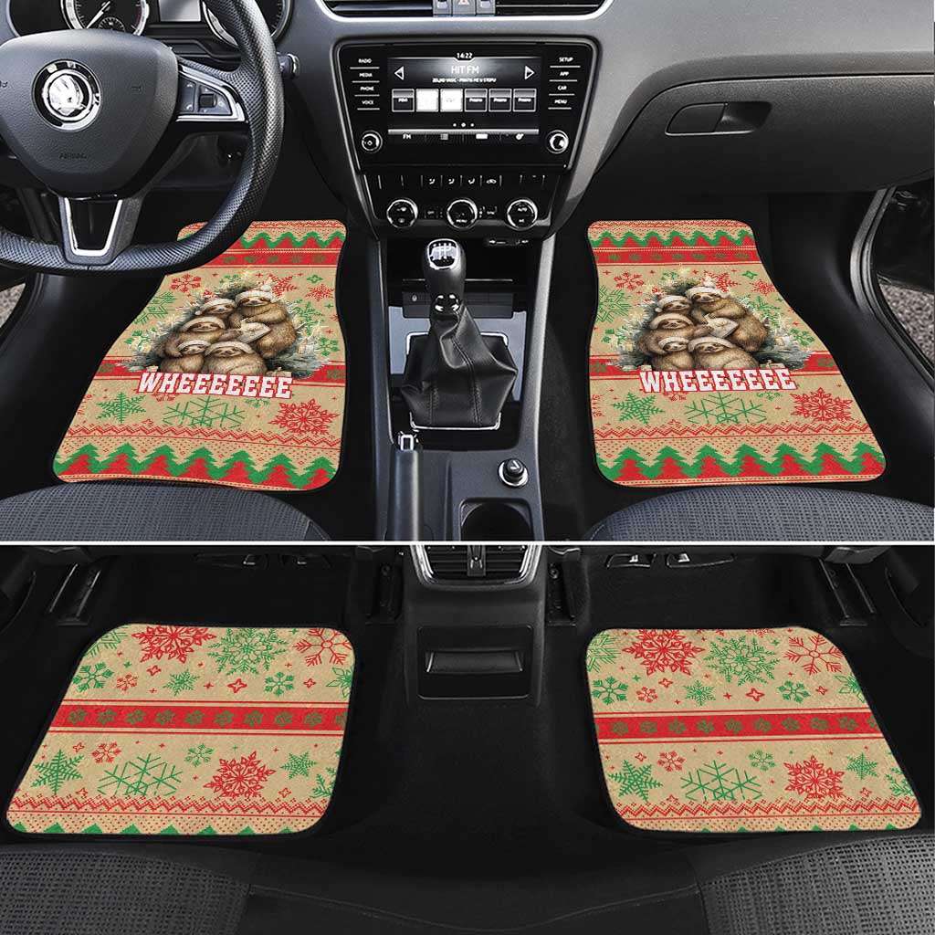 Slothy Christmas Car Mats Life Is Good Take It Slow - Wonder Print Shop