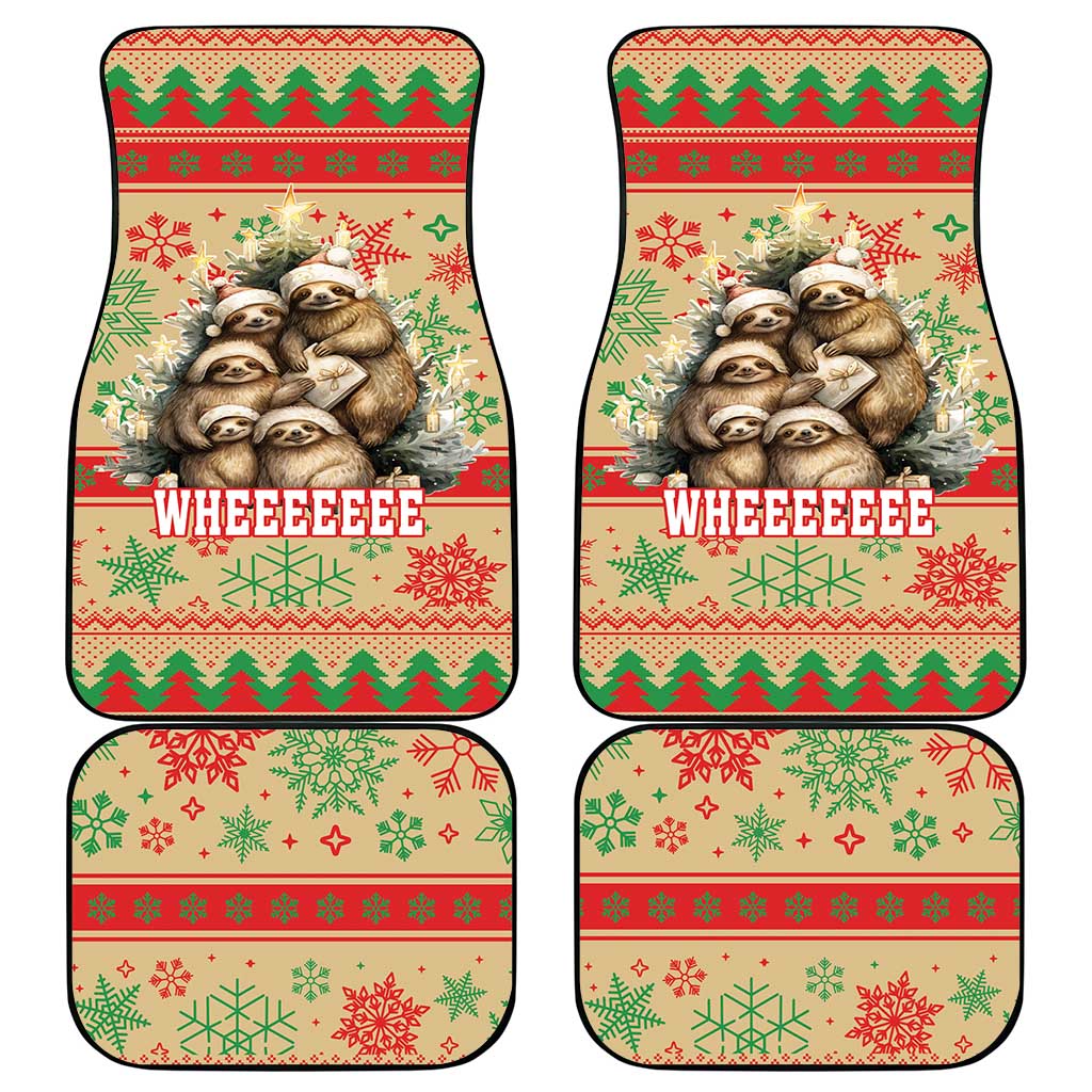 Slothy Christmas Car Mats Life Is Good Take It Slow - Wonder Print Shop