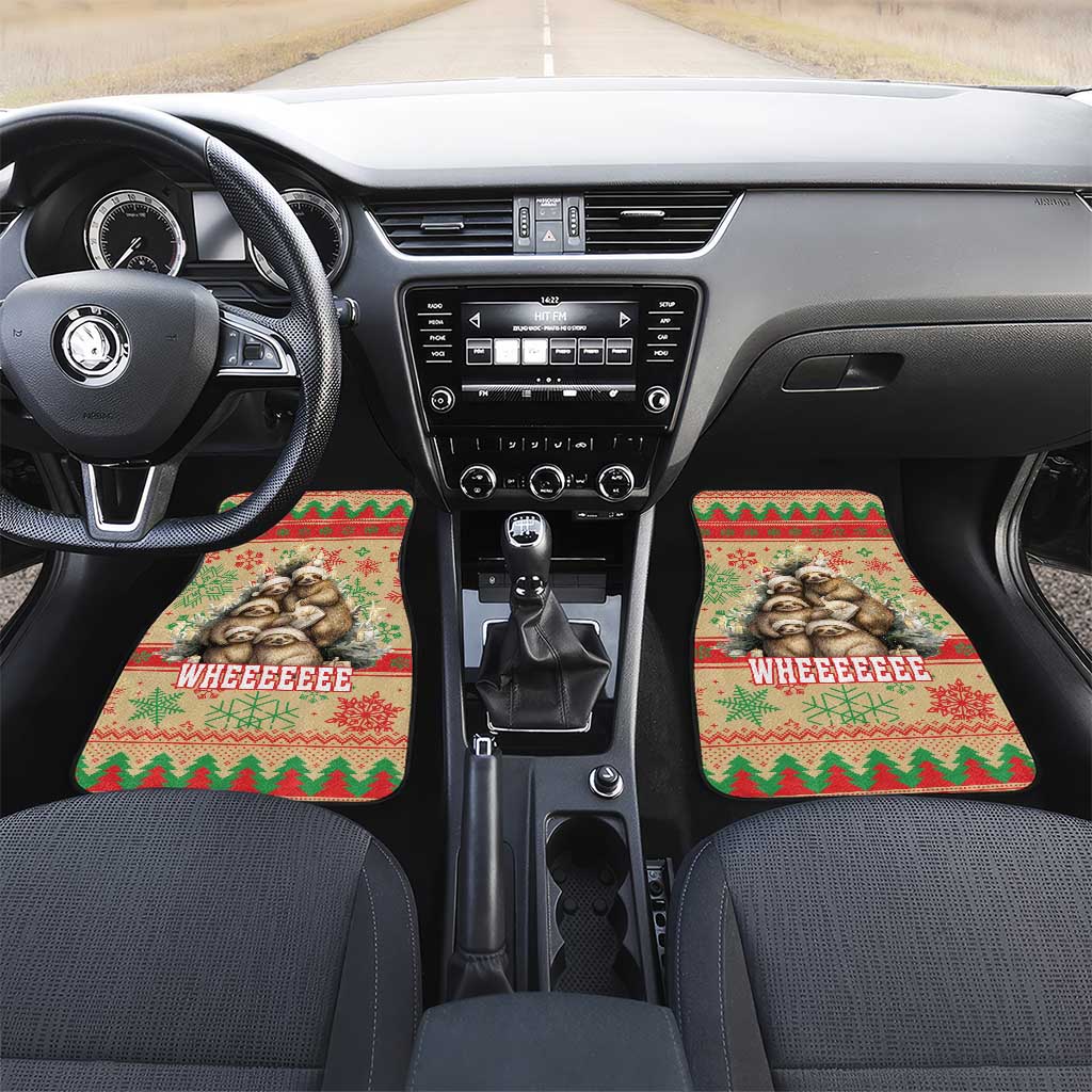 Slothy Christmas Car Mats Life Is Good Take It Slow - Wonder Print Shop