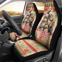 Slothy Christmas Car Seat Cover Life Is Good Take It Slow - Wonder Print Shop