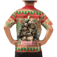 Slothy Christmas Family Matching Mermaid Dress and Hawaiian Shirt Life Is Good Take It Slow - Wonder Print Shop