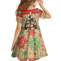 Slothy Christmas Family Matching Off The Shoulder Long Sleeve Dress and Hawaiian Shirt Life Is Good Take It Slow - Wonder Print Shop