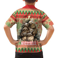 Slothy Christmas Family Matching Off Shoulder Maxi Dress and Hawaiian Shirt Life Is Good Take It Slow - Wonder Print Shop