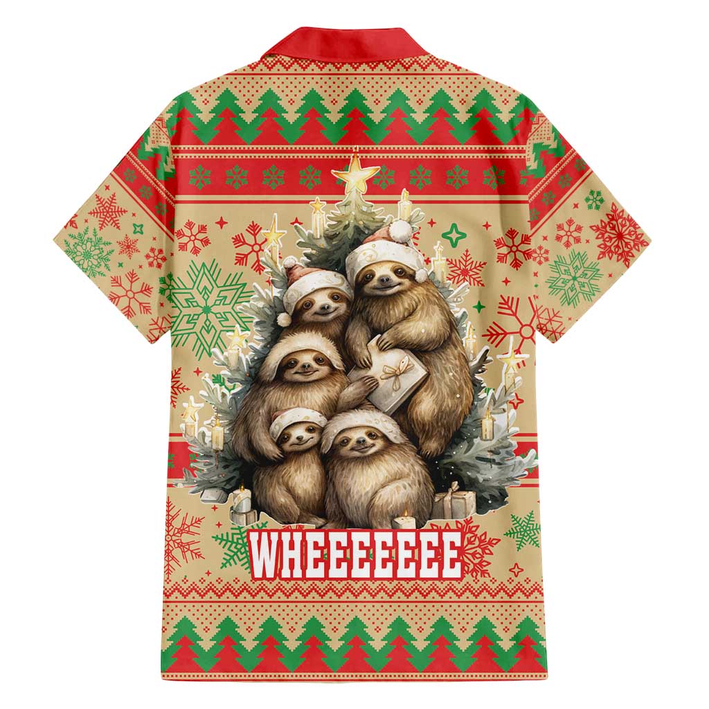 Slothy Christmas Family Matching Off Shoulder Maxi Dress and Hawaiian Shirt Life Is Good Take It Slow - Wonder Print Shop