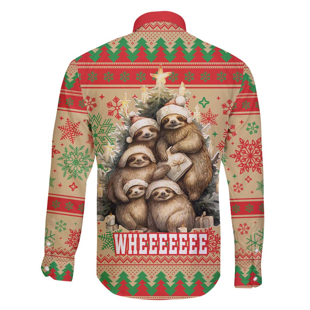 Slothy Christmas Family Matching Off Shoulder Maxi Dress and Hawaiian Shirt Life Is Good Take It Slow - Wonder Print Shop