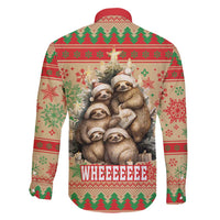 Slothy Christmas Family Matching Off Shoulder Maxi Dress and Hawaiian Shirt Life Is Good Take It Slow - Wonder Print Shop