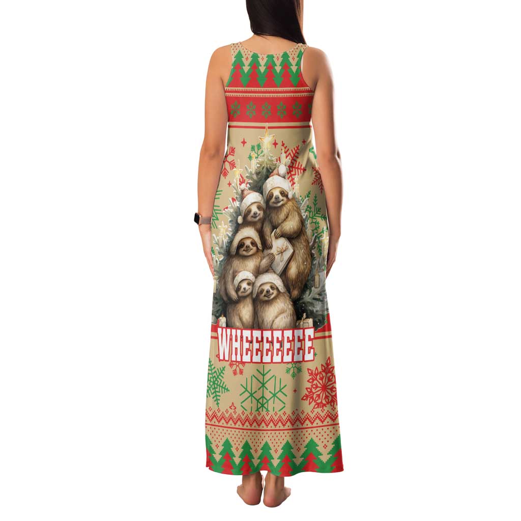 Slothy Christmas Family Matching Tank Maxi Dress and Hawaiian Shirt Life Is Good Take It Slow - Wonder Print Shop