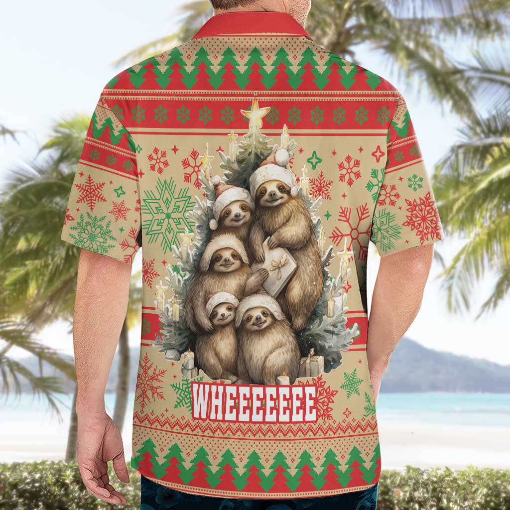 Slothy Christmas Hawaiian Shirt Life Is Good Take It Slow - Wonder Print Shop