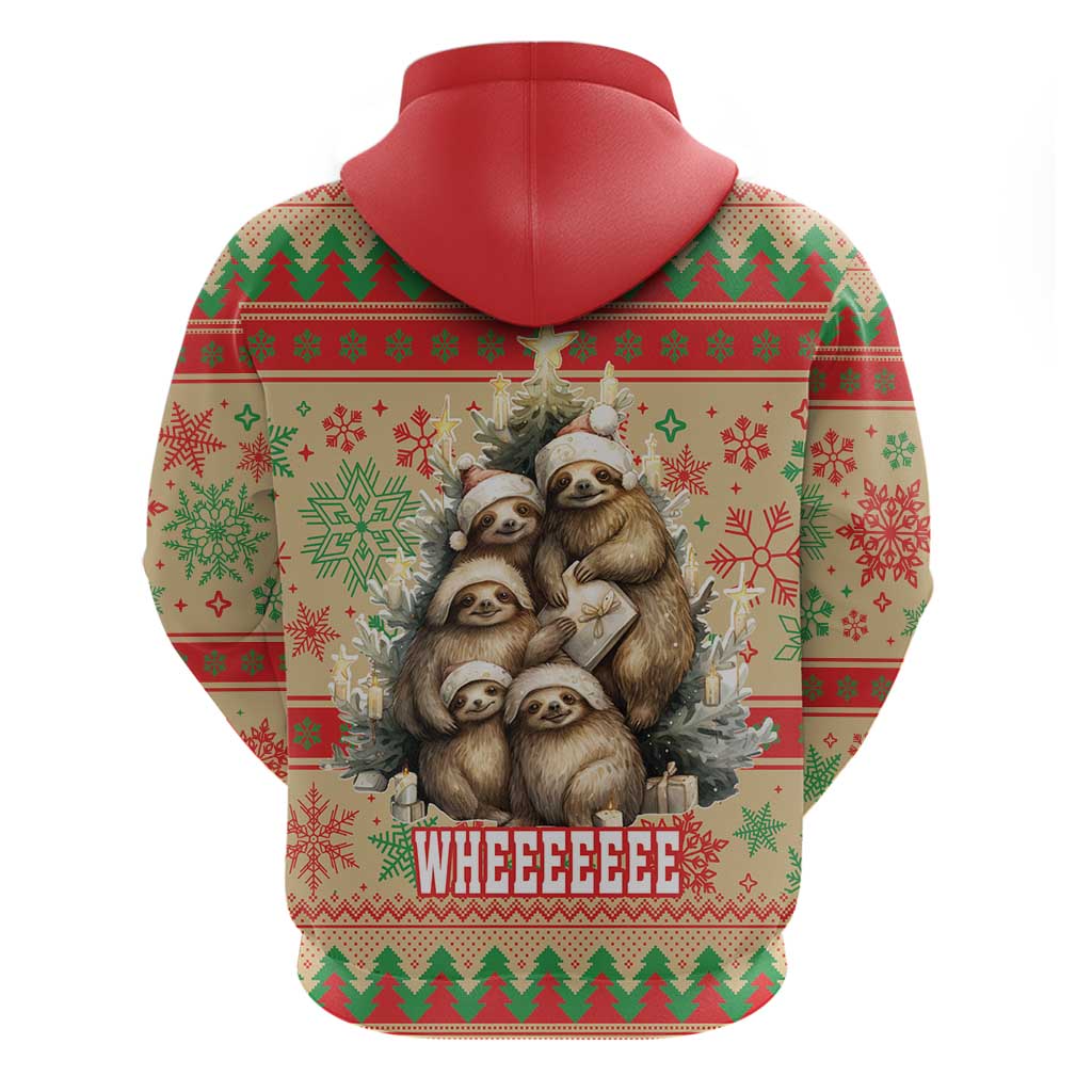Slothy Christmas Hoodie Life Is Good Take It Slow - Wonder Print Shop