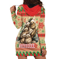 Slothy Christmas Hoodie Dress Life Is Good Take It Slow - Wonder Print Shop