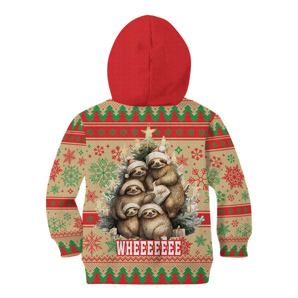 Slothy Christmas Kid Hoodie Life Is Good Take It Slow - Wonder Print Shop