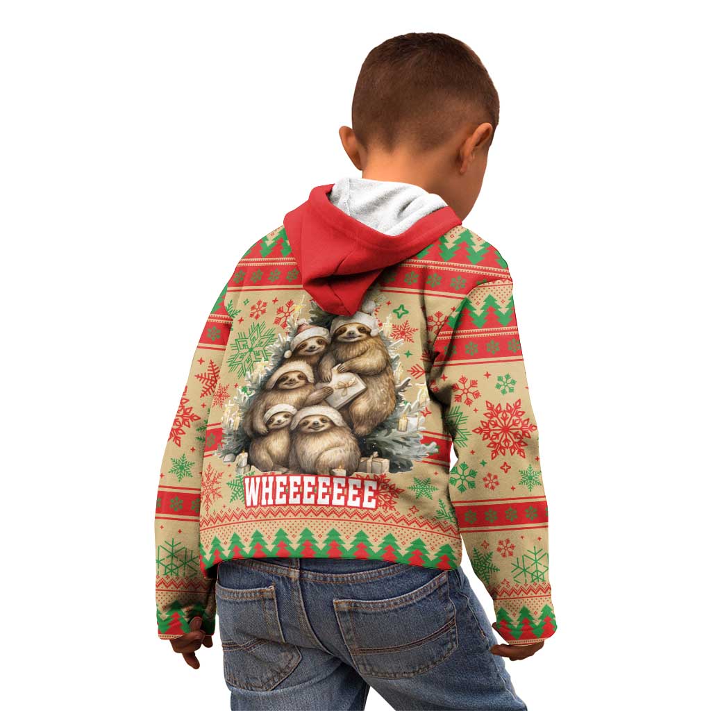 Slothy Christmas Kid Hoodie Life Is Good Take It Slow - Wonder Print Shop