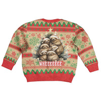 Slothy Christmas Kid Ugly Christmas Sweater Life Is Good Take It Slow - Wonder Print Shop