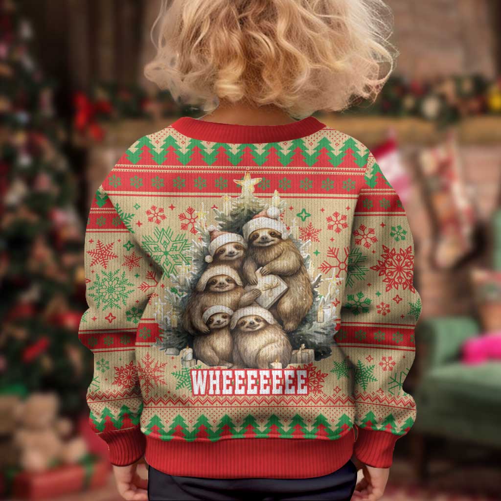 Slothy Christmas Kid Ugly Christmas Sweater Life Is Good Take It Slow - Wonder Print Shop