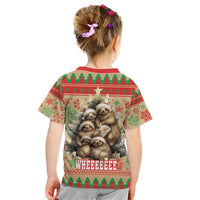 Slothy Christmas Kid T Shirt Life Is Good Take It Slow - Wonder Print Shop