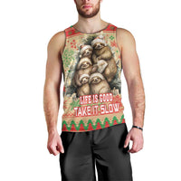 Slothy Christmas Men Tank Top Life Is Good Take It Slow - Wonder Print Shop