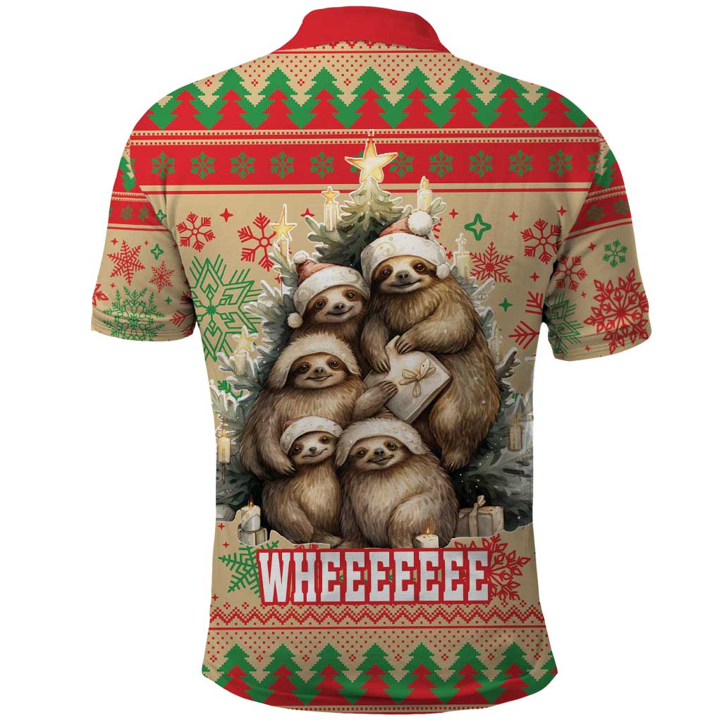 Slothy Christmas Polo Shirt Life Is Good Take It Slow - Wonder Print Shop