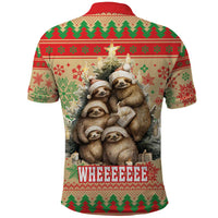 Slothy Christmas Polo Shirt Life Is Good Take It Slow - Wonder Print Shop