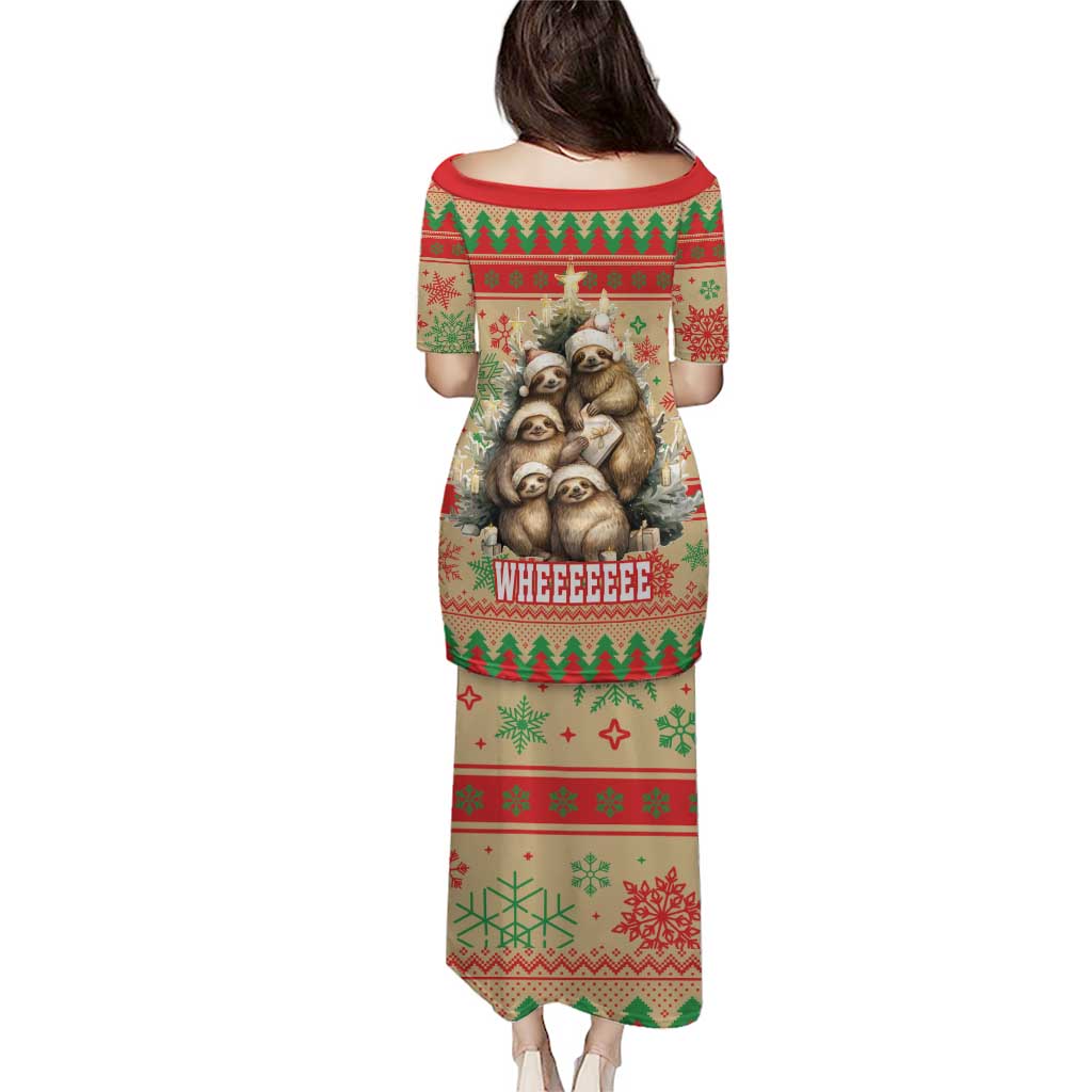 Slothy Christmas Puletasi Life Is Good Take It Slow - Wonder Print Shop