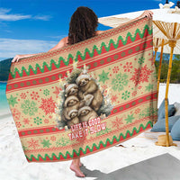 Slothy Christmas Sarong Life Is Good Take It Slow - Wonder Print Shop