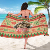 Slothy Christmas Sarong Life Is Good Take It Slow - Wonder Print Shop