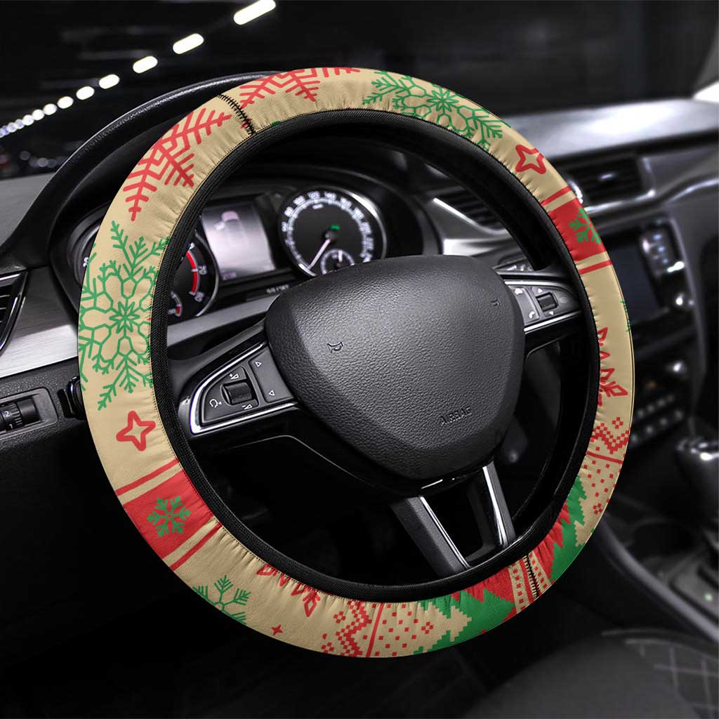 Slothy Christmas Steering Wheel Cover Life Is Good Take It Slow - Wonder Print Shop