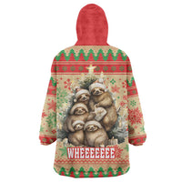 Slothy Christmas Wearable Blanket Hoodie Life Is Good Take It Slow - Wonder Print Shop