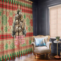 Slothy Christmas Window Curtain Life Is Good Take It Slow - Wonder Print Shop