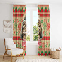 Slothy Christmas Window Curtain Life Is Good Take It Slow - Wonder Print Shop