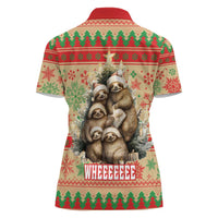 Slothy Christmas Women Polo Shirt Life Is Good Take It Slow - Wonder Print Shop
