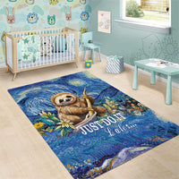 Sloth Starry Night Area Rug I'm Not Lazy - Wonder Print Shop