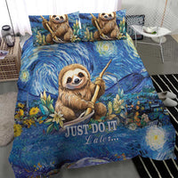 Sloth Starry Night Bedding Set I'm Not Lazy - Wonder Print Shop