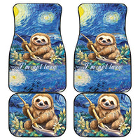 Sloth Starry Night Car Mats I'm Not Lazy - Wonder Print Shop