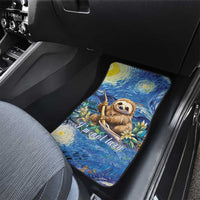Sloth Starry Night Car Mats I'm Not Lazy - Wonder Print Shop