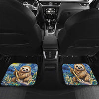 Sloth Starry Night Car Mats I'm Not Lazy - Wonder Print Shop