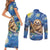 Sloth Starry Night Couples Matching Short Sleeve Bodycon Dress and Long Sleeve Button Shirt I'm Not Lazy - Wonder Print Shop