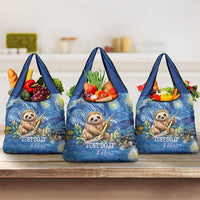 Sloth Starry Night Grocery Bag I'm Not Lazy