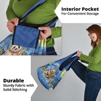 Sloth Starry Night Grocery Bag I'm Not Lazy