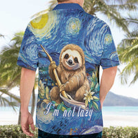 Sloth Starry Night Hawaiian Shirt I'm Not Lazy - Wonder Print Shop