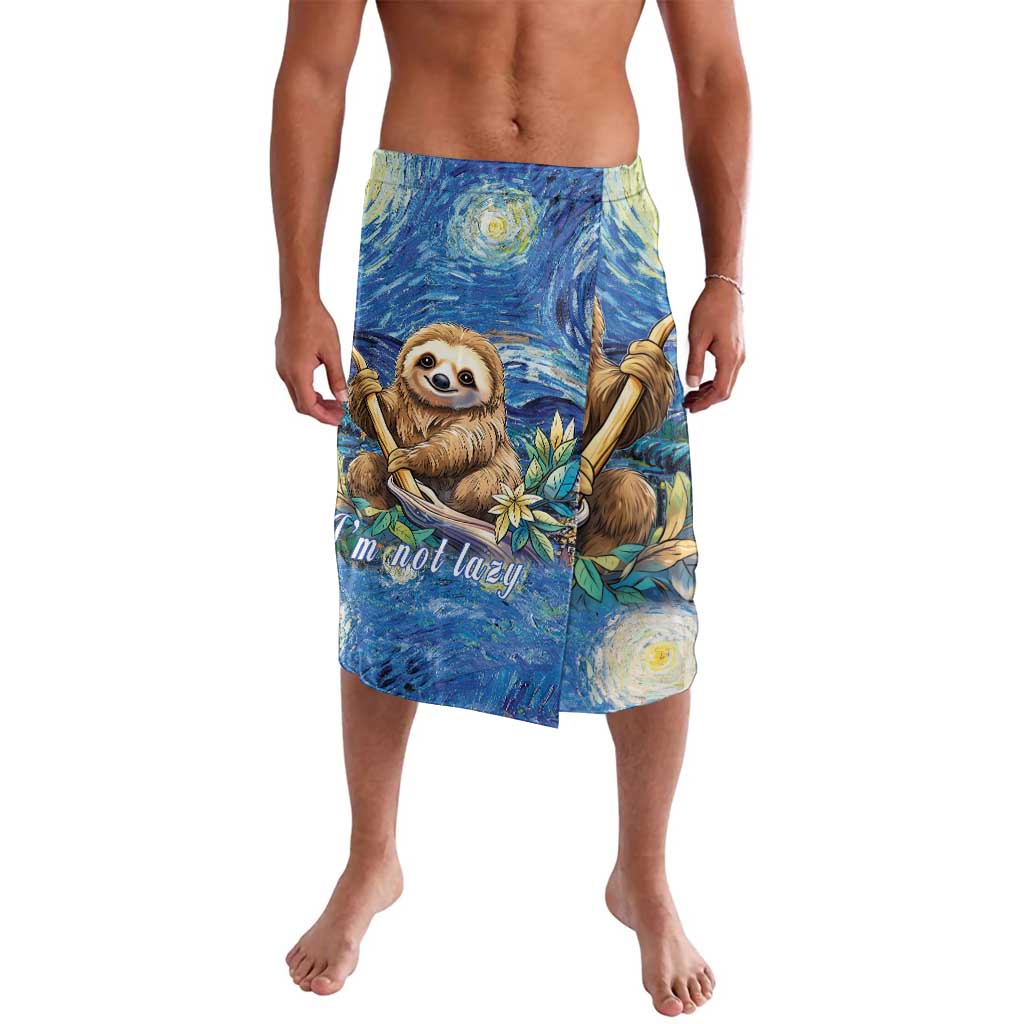 Sloth Starry Night Lavalava I'm Not Lazy - Wonder Print Shop
