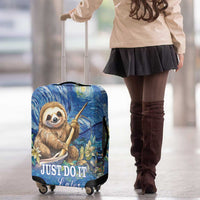 Sloth Starry Night Luggage Cover I'm Not Lazy - Wonder Print Shop